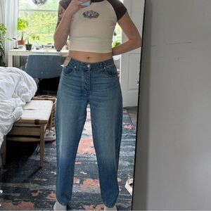 Madewell Low-Slung Straight Jeans in Seville Wash